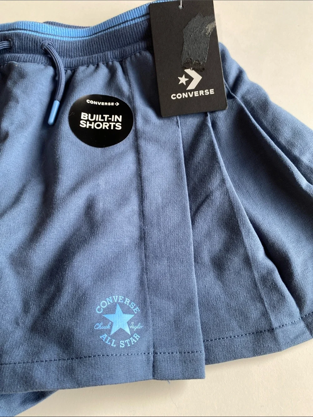 Converse Girls Shorts with Light Blue Trim. NWT
